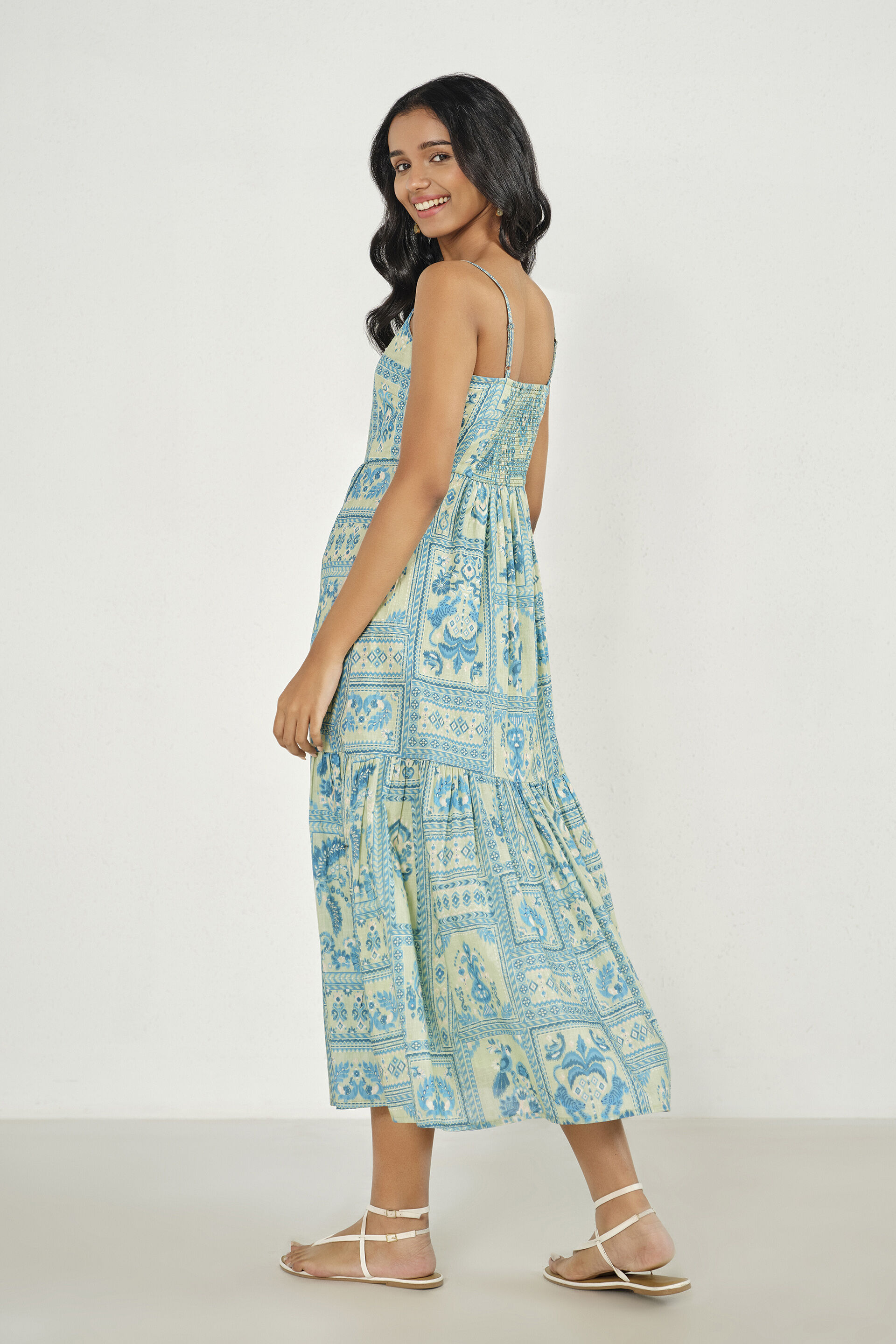 Sage Meadow Midi Dress, Sage Green, image 6